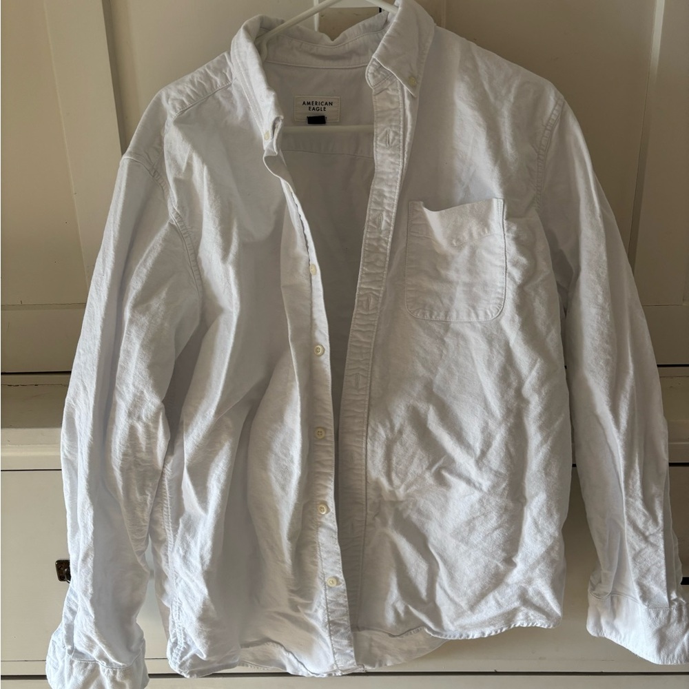American Eagle Outfitters White Lightweight Shirt Jacket